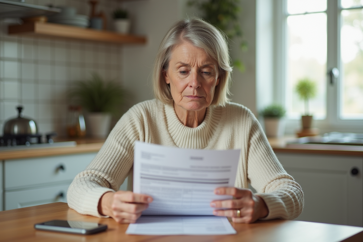 Femme lisant une déclaration d