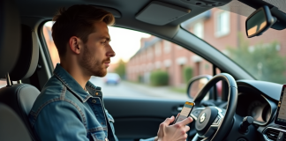 Points jeune conducteur : quand les récupérer ? Les délais à connaître Jeune homme avec permis de conduire dans une voiture