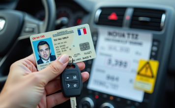 Permis de conduire : nombre de points maximum retirés pour infractions simultanées Permis de conduire et clé de voiture en main avec ticket en arrière-plan
