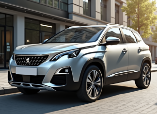 Ce qui fait varier le prix d’une Peugeot 3008 d’occasion Peugeot 3008 argentée dans la ville en plein soleil